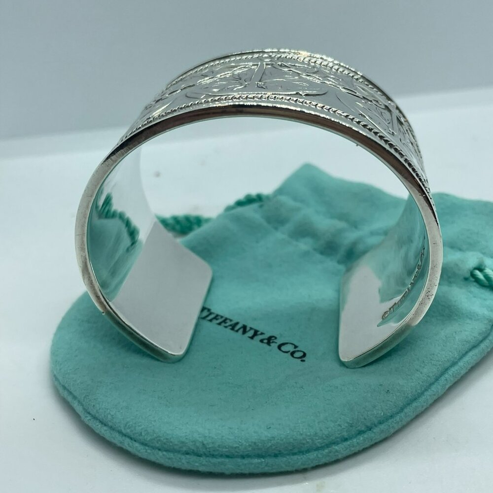 Vintage Tiffany & Co. Makers Anchor Motif Cuff Bracelet Sterling Silver 6.25" - Picture 6 of 16